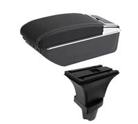 AESRTMJ For Toyota For Aygo Armrest Box Central Storage Box Retrofit With USB Car Accessories(C white line 7USB)
