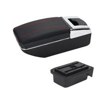 AESRTMJ For TOYOTA For Verso For Verso EZ Car Armrest Box Interior Parts Storage Box(A1 Black red NO USB)