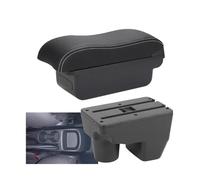 AESRTMJ For Toyota For Yaris Armrest For Toyota For Yaris Elegant Car Armrest Box 2021-2024 Car Storage Box Curved Surface Leather(C3 Black white NO USB)