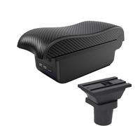 AESRTMJ For Toyota For Yaris For Vitz 5dr Hatchback 2005 2006 2007 2008 2009 2010 2011 Car Armrest Box(B3 Black white NO USB)