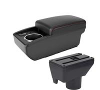 AESRTMJ For Toyota For Yaris For Vitz For Vios 2011 2012 2013 2014 2015 2016 2017 Car Armrest Box Space Central Store Box(B1 Black red 6USB)