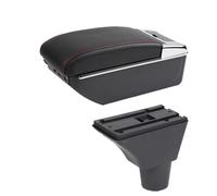 AESRTMJ Storage Box Interior Dedicated Retrofit Parts For Citroen C3 C4 Armrest Box(D red line 7USB)