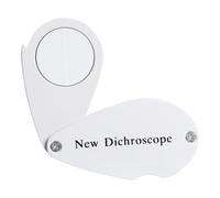 Aestalo Clear Lens Pocket-Size Dichroscope for Gem Diffraction Spectroscope 21mm Lens White Light Foldable Design for Gem Tools