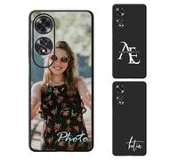 AESTHESTIFY Custom Case for Oppo A60 Personalized Photo - Liquid Silicone TPU, Slim Soft Shockproof Protective Shell, Customized Picture Logo Text Unique Phone Cover Gift, Black