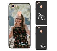 AESTHESTIFY Custom Case for Oppo A73 Personalized Photo - Liquid Silicone TPU, Slim Soft Shockproof Protective Shell, Customized Picture Logo Text Unique Phone Cover Gift, Black