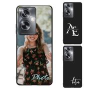 AESTHESTIFY Custom Case for Oppo A79 5G Personalized Photo - Liquid Silicone TPU, Slim Soft Shockproof Protective Shell, Customized Picture Logo Text Unique Phone Cover Gift, Black