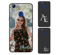 AESTHESTIFY Custom Case for Oppo A79 Personalized Photo - Liquid Silicone TPU, Slim Soft Shockproof Protective Shell, Customized Picture Logo Text Unique Phone Cover Gift, Black