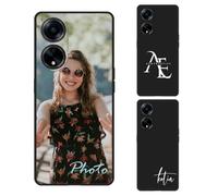 AESTHESTIFY Custom Case for Oppo A98 5G Personalized Photo - Liquid Silicone TPU, Slim Soft Shockproof Protective Shell, Customized Picture Logo Text Unique Phone Cover Gift, Black