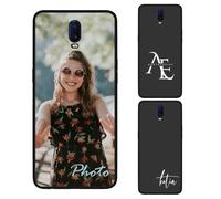 AESTHESTIFY Custom Case for Oppo R17 Personalized Photo - Liquid Silicone TPU, Slim Soft Shockproof Protective Shell, Customized Picture Logo Text Unique Phone Cover Gift, Black