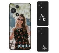 AESTHESTIFY Custom Case for TCL 60R 5G Personalized Photo - Liquid Silicone TPU, Slim Soft Shockproof Protective Shell, Customized Picture Logo Text Unique Phone Cover Gift, Black
