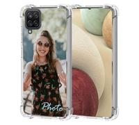 AESTHESTIFY Custom Clear Case for Samsung Galaxy A12, Personalized Picture/Name/Logo Slim Phone Case,Soft Airbag Cushion Bumper Protective Transparent Cover