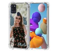 AESTHESTIFY Custom Clear Case for Samsung Galaxy A21s, Personalized Picture/Name/Logo Slim Phone Case,Soft Airbag Cushion Bumper Protective Transparent Cover