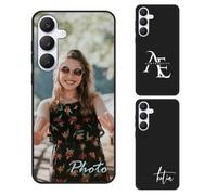 AESTHESTIFY Personalized Case for Samsung Galaxy S25 FE Custom Photo Cover, Slim Soft Shockproof Protective,Premium TPU Case for S25FE 5G New with Picutre Logo Text, Thin, Black