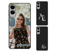 AESTHESTIFY Personalized for Samsung Galaxy S25 Edge Case Custom Photo Cover, Soft Shockproof Drop Protection, Slim Premium TPU Case for GS25 Edge 5G with Image Name, Thin, Black