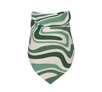 Aesthetic 70S Abstract Wavy Swirl Cute Sage Green Aesthetic,Bib Scarf Triangle Hood Adjustable Pet Scarf Washable Hood Suitable for Small, Medium and Large Dogs and Cats