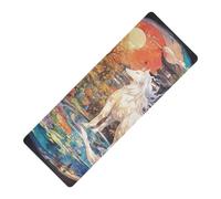 Aesthetic Animal Cartoon Stylebuffalo Plaid Check printed foldable yoga mat natural rubber non slip,Thick 1 mm with bags tapete para ejercicio 71x26 inches for outdoor