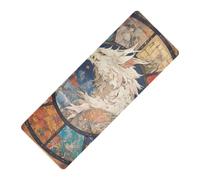 Aesthetic Animal Cartoon Stylebuffalo Plaid Check printed yoga mat foldable natural rubber non slip,Thick 1 mm with yoga mat storage tapete para ejercicio 71x26 inches for exercise