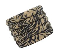 Aesthetic Animal Print Scrunchies Elastic Hair Rope Set Of 5 French Hair Elastic Absorbent Hair Tie For After Bath Use