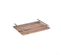 Aesthetic Appeal Meets Functionality in This Premium Wooden Serving Board With Metal Hardware (small)