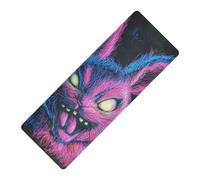 Aesthetic Art Painting Rabbit printed yoga matts for outdoor, natural rubber non slip, with carrying bag tapete para ejercicio 71x26 inches