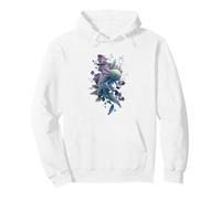 Aesthetic Axolotl Floral Cute Animal Women Girls Pullover Hoodie