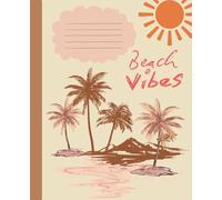 Aesthetic Beach Vibes Composition Notebook Wide Ruled: Waves of Inspiration110 Grey Lined Pages for Coastal Dreams and Creative Notes.