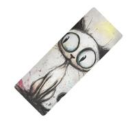 Aesthetic Beauty Cat printed yoga mat bulk natural rubber non slip,Thick 1 mm with bag tapete para ejercicio 71x26 inches for men