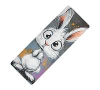 Aesthetic Beauty Rabbit printed thin yoga mat non slip natural rubber non slip,Thick 1 mm with Yoga bag cover tapete para ejercicio 71x26 inches for men