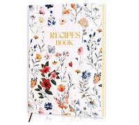 Aesthetic Blank Recipe Book with Waterproof Cover - The Perfect Recipe Notebook To Write In Your Own Recipes - Beautiful Blank Cookbook to Organize Your Recipes