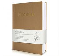 Aesthetic Blank Recipe Book with Waterproof Cover - The Perfect Recipe Notebook to Write in Your Own Recipes - Beautiful Blank Cookbook to Organize Your Recipes