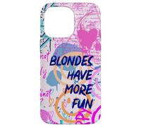 Aesthetic Blondes Have More Fun Pink Preppy Graffiti Cute Case for iPhone 14 Pro Max