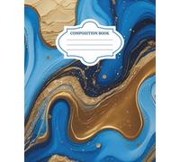 Aesthetic Blue Marble Gold Aesthetic Composition Notebook: Perfect for Writing, Journaling, School, or Work, Makes a Great Gift for Back to School!: ... 9.25" Wide Ruled, Stunning Marble Matte Cover