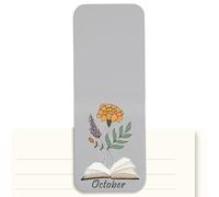 Aesthetic Bookmarks - Vintage Floral Pattern PU Leather Bookmarks - Vintage Magnetic Bookmarks for Reading | for Teens and Adults - Ideal for Reading, School, Office, Study, A