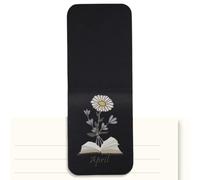 Aesthetic Bookmarks | Vintage PU Leather Bookmark,Floral Magnetic Bookmark - for Reading, Children, Women, Teacher, Girls, Boys, School, Study, Diary, Notebook