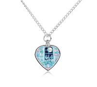 Aesthetic Botanical Pet Urn Necklace for Dog Cat Ashes Heart Pets Cremation Keepsake Waterproof Pendant Memorial Jewelry Pendants Gifts for Women Men