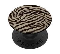 Aesthetic Brown Zebra Y2K Retro Vintage Pattern PopSockets Adhesive PopGrip
