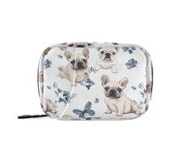 Aesthetic Bulldog Dogs White medicine bag with Detachable Compartments convenient daily pill organizer