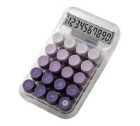 Aesthetic Calculator - 5.91 Inches Transparent Mechanical Keyboard Device, Anti Slip Desktop Calculation Tool, Cute Gradient Button With Comfortable Press Keys | Office Home School Study Accounting