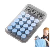 Aesthetic Calculator - 5.91 Inches Transparent Mechanical Keyboard Device, Anti Slip Desktop Calculation Tool, Cute Gradient Button With Comfortable Press Keys | Office Home School Study Accounting