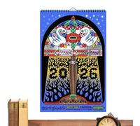 Aesthetic Calendar, 2026 Planner with Aesthetic Patterns, 12 Months Artistic Wall Calendar, Suitable for Workplace, Student Dorm, Apartment, Home, Bedroom, Living Room, School