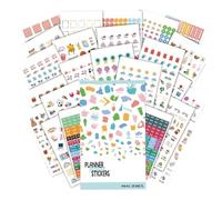 Aesthetic Calendar Decal Set - 28 Sheet Scrapbooking Journal Embellishment Kit, Creativee Planning Accessory Bundle, Decorative Reminder Label Collection | Present Idea for Adults Women