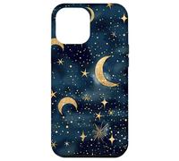 Aesthetic Celestial Magic Moons And Stars Blue Pattern Art Case for iPhone 12 Pro Max