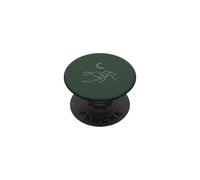 Aesthetic Celestial Moon and Mountain Outline PopSockets Adhesive PopGrip