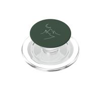 Aesthetic Celestial Moon and Mountain Outline PopSockets PopGrip for MagSafe