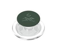 Aesthetic Celestial Moon and Mountain Outline PopSockets PopGrip for MagSafe