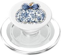 Aesthetic Chinoiserie Pumpkin Coquette Floral Toile de Jouy PopSockets PopGrip for MagSafe