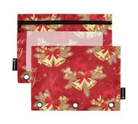 Aesthetic Christmas Red Clear Pen Pencil Pouch Binder