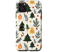 Aesthetic Christmas Tree Ornament Holly Leaves Pattern Case for iPhone 11 Pro Max
