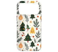Aesthetic Christmas Tree Ornament Holly Leaves Pattern Case for iPhone 17 Pro Max