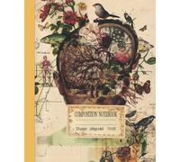 aesthetic composition notebook college ruled with a flowring human body: Vinatge Anatomy Illustration |cut botanical floral & animals |120 Pages, ... Science ,math ,physics,office ,work |7.5x9.25